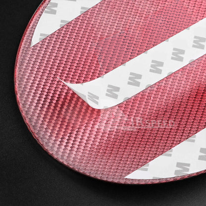 Carbon Fiber Red Fuel Tank Gas Cap Cover REAL HARD For Subaru WRX 2015-2021 - detail view 7