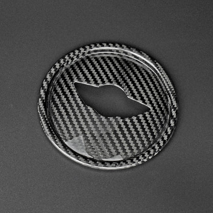 For Mini Cooper F-Series Black Hard Carbon Steering Wheel Center Cap Decal Cover - detail view 5