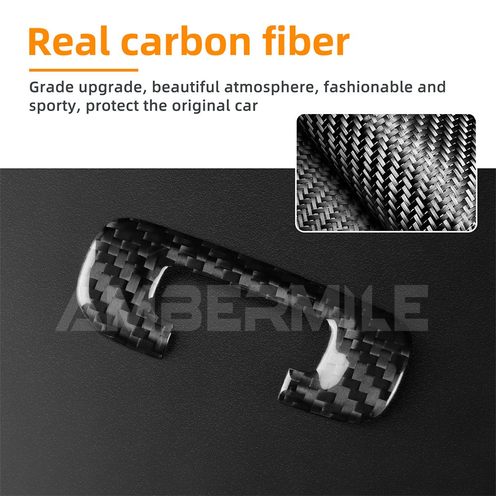 For Mini J01 J05 U25 F65 F66 24-25 Real Carbon Fiber Steering Wheel Chin Cover - detail view 3