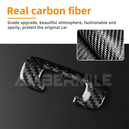 For Mini J01 J05 U25 F65 F66 24-25 Real Carbon Fiber Steering Wheel Chin Cover - detail view 3