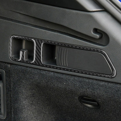 For Audi Q5 2018-2024 Trunk Cargo Hook Cover Panel Trim Black Carbon LHD RHD Set（U.S. Stock）