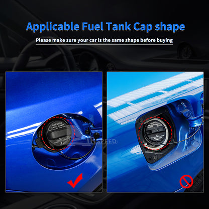 For Subaru WRX STI XV BRZ Outback Impreza Fuel Tank Gas Cover Carbon Fiber BLACK - detail view 4