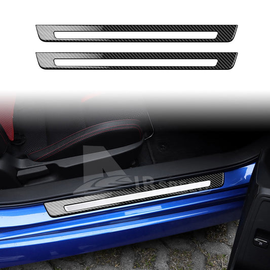 Door Sills Cover REAL HARD Black Carbon Fiber For Subaru BRZ GR86 2021-2023 - product view