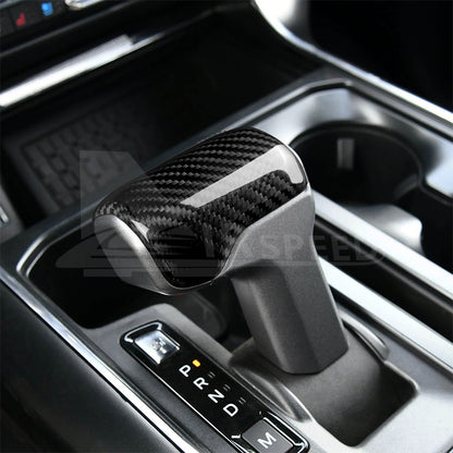 For Ford F-150 2021-2025 Center Console Gear Shift Head Cover Black Carbon Fiber - detail view 7