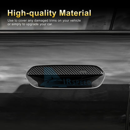 Exterior Door Handle Cover Real Hard Carbon Fiber Fits Mini Cooper J01 2024-2025 - detail view 4