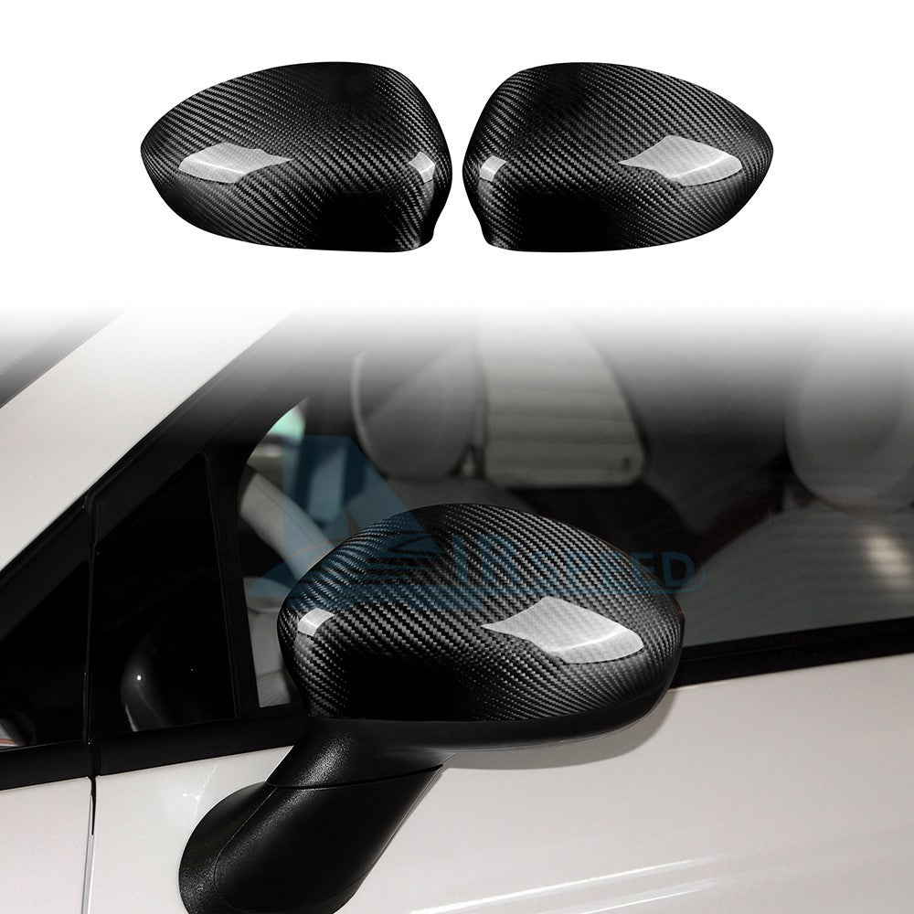 For FIAT 500 2008-2023 Abarth 595 595C 12-23 Carbon Fiber Rear View Mirror Cover - product view