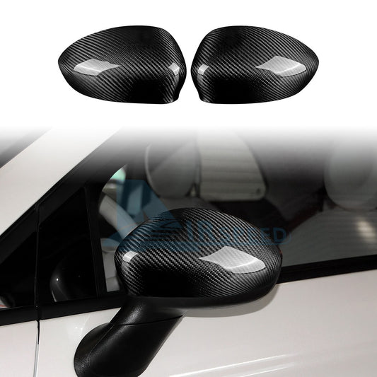 For FIAT 500 2008-2023 Abarth 595 595C 12-23 Carbon Fiber Rear View Mirror Cover - product view