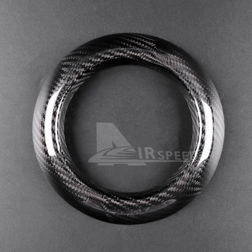 For Mini Cooper F-Series Black Hard Carbon Fiber Gear Shift Panel Frame Cover - detail view 6