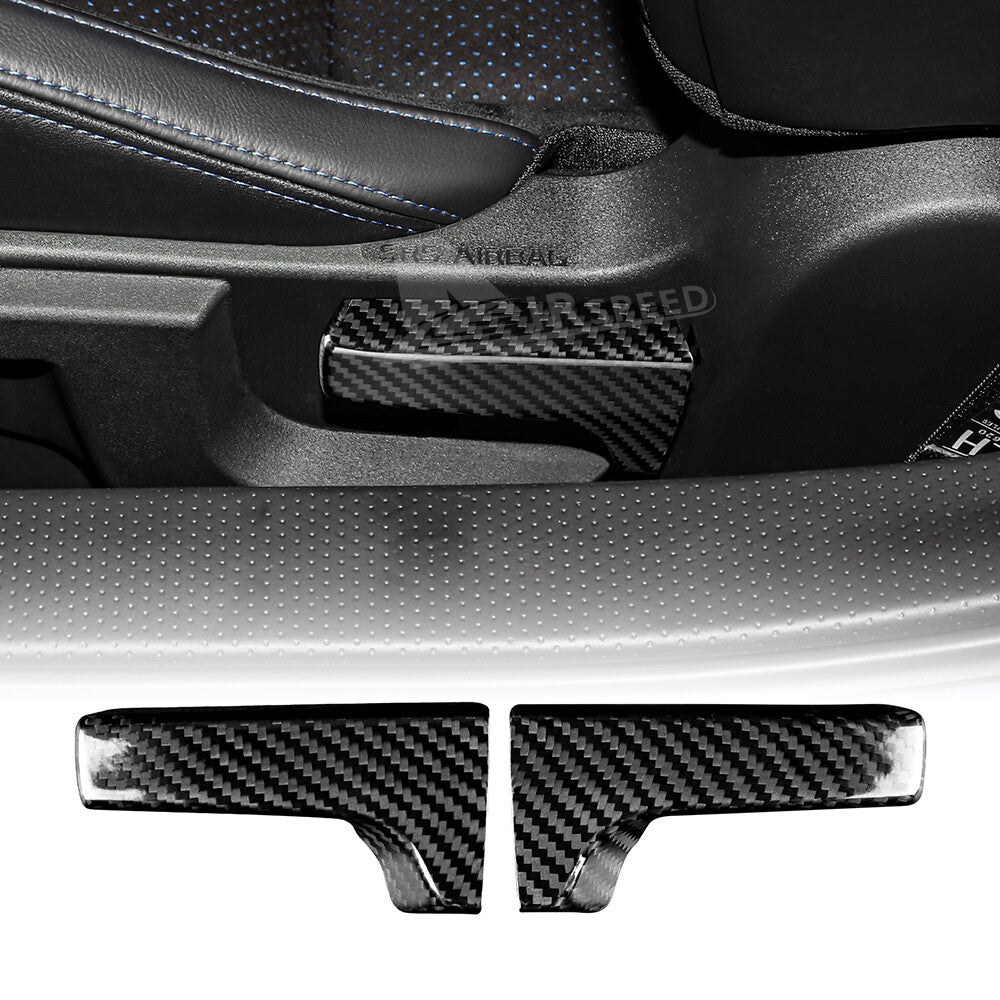 REAL HARD Carbon Fiber Seat Adjstment Handle Cover For Subaru BRZ GR86 2021-2023 - product view