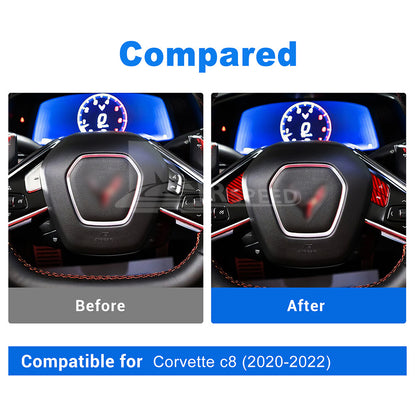 For Corvette C8 20-23 Red Voice Control Button Cover REAL HARD RED Carbon Fiber