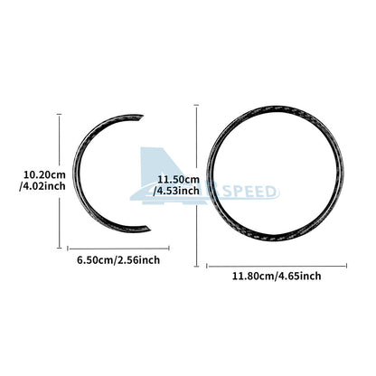 Black Speed Indicator Cover REAL HARD Carbon Fiber For Mini F54 F55 F56 F57 F60 - detail view 3