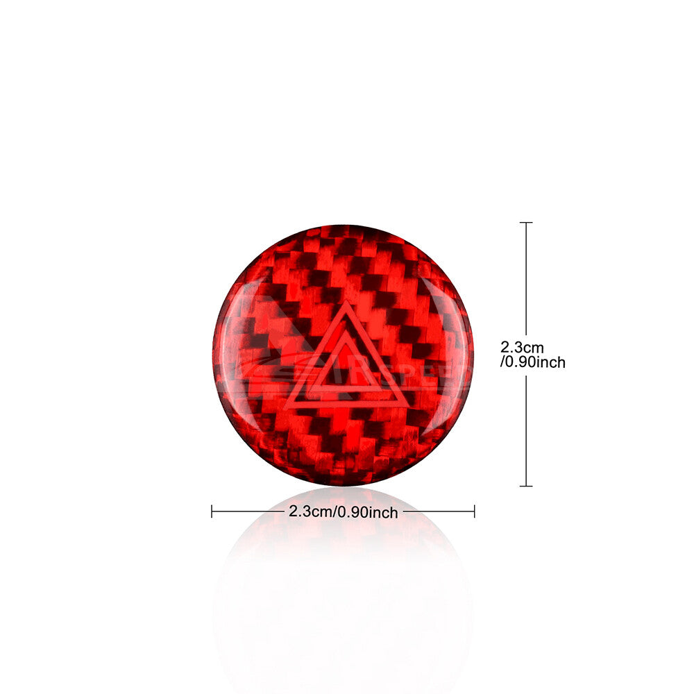 For Subaru WRX 2022-2023 Caution Light Button Panel Cover HARD Carbon Fiber RED - detail view 3