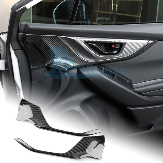 For Subaru WRX 2022-2026 REAL HARD Carbon Fiber Front Door Panel Cover Sticker - product view