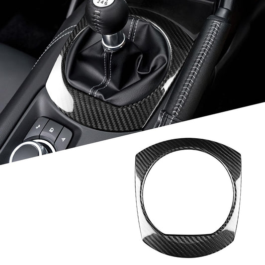 Carbon Fiber Gear Shift Frame Cover Black For Mazda MX-5 16-26 FIAT 124 16-20 - product view