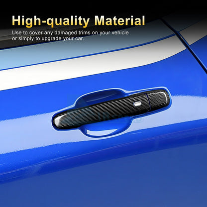 For Chevrolet Camaro 2016-2024 HARD Carbon Fiber Exterior Door Handle Cover Trim