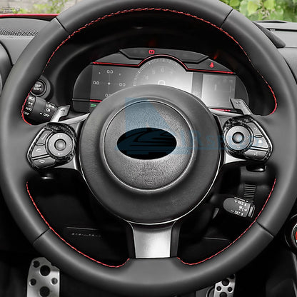 Steering Wheel Button Frame Cover Hard Carbon Fiber for BRZ Toyota 86 2017-2025 - detail view 7