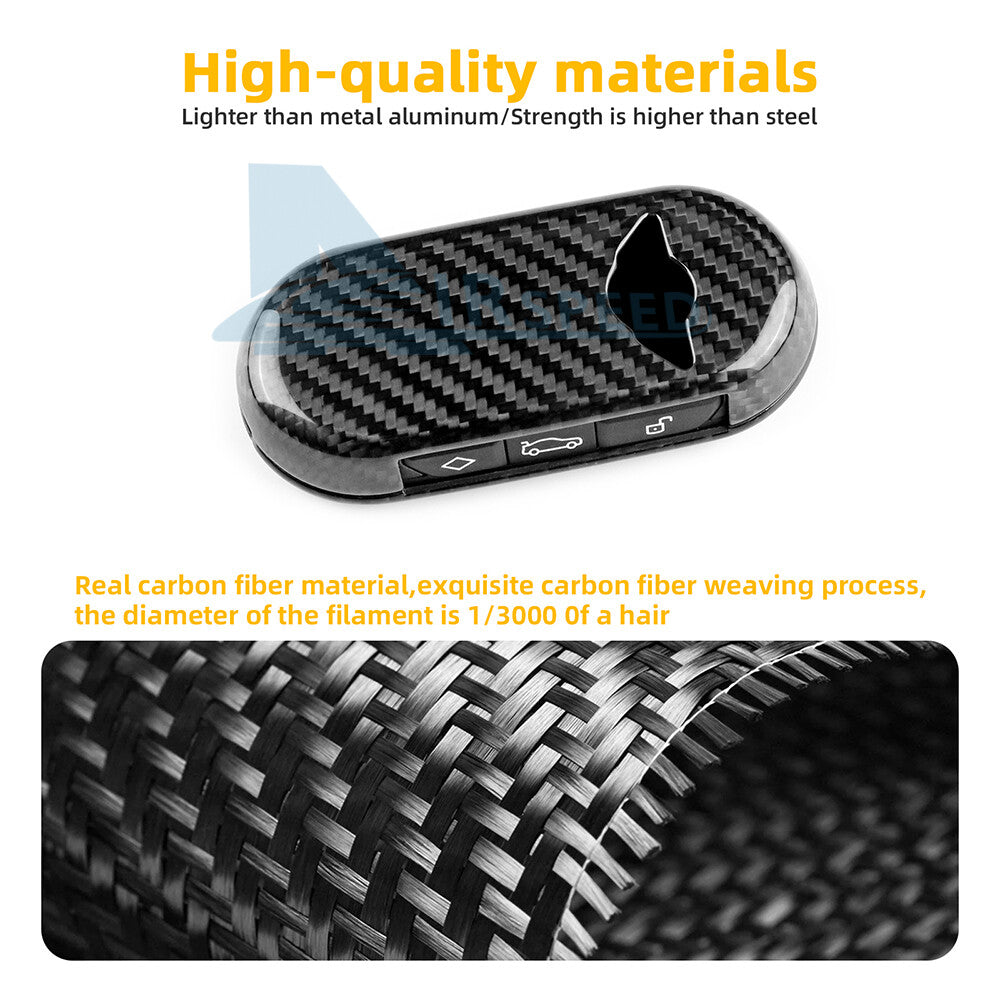 Real Carbon Fiber Key Fob Case Shell Cover For MINI Cooper S F65 F66 F67 24-25