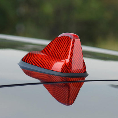 For Mini Cooper F54 F60 Red Hard Carbon Fiber Roof Antenna Shark Fin Cover Cap - detail view 6