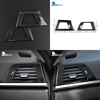 For BMW 3 Series F30 M3 F80 2013-2018 Air Vent Frame Trim Dry Carbon Black RHD - detail view 9