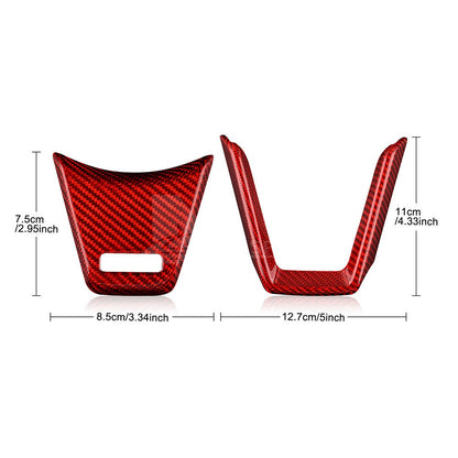REAL HARD Carbon Fiber RED Center Steering Wheel Cover For Subaru WRX 2022-2023 - detail view 3