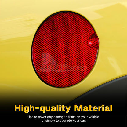 For MINI R55 07-13 R56 06-2013 Red Car Oil Gas Fuel Tank Cap Cover Carbon Fiber - detail view 5