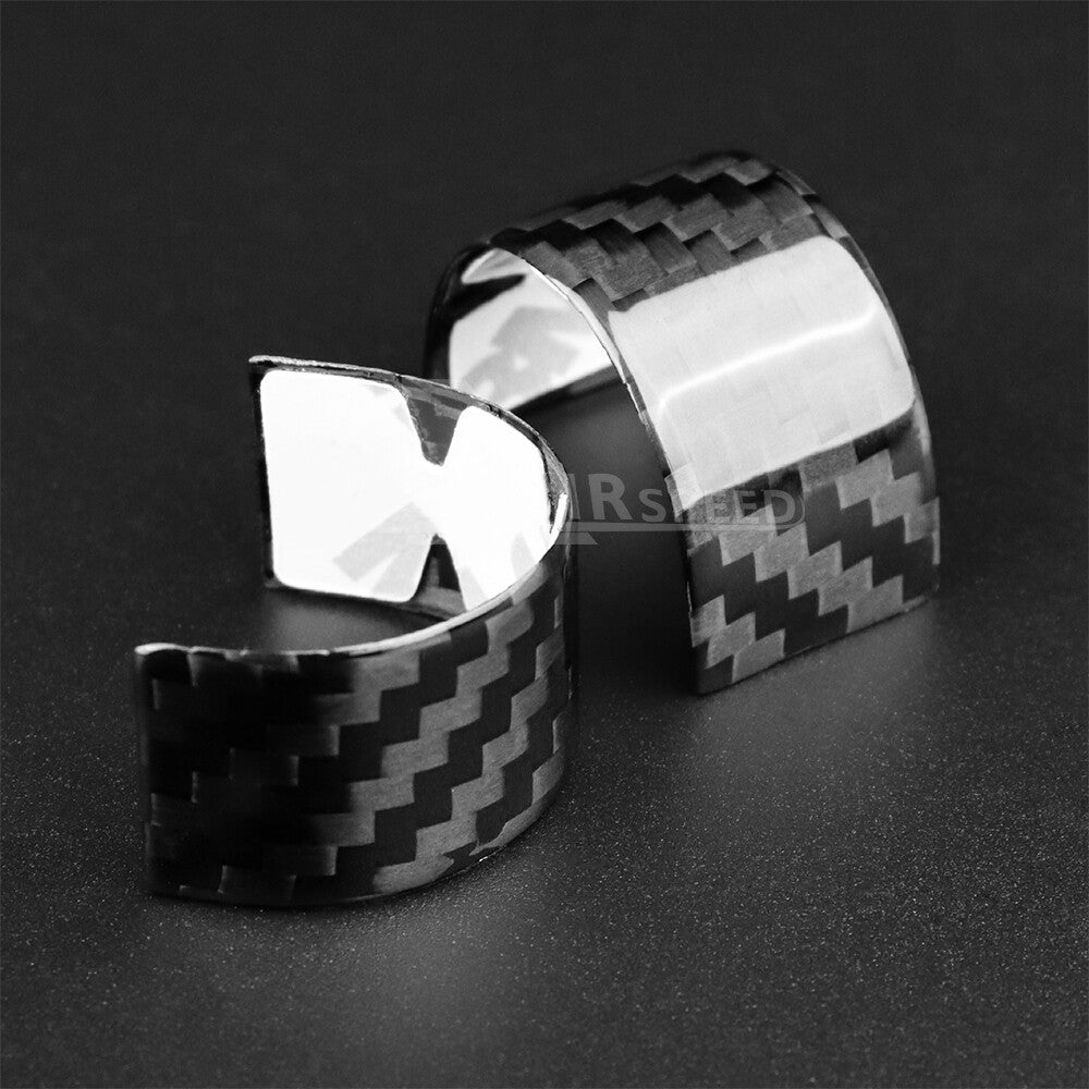 REAL HARD Carbon Fiber Steering Wheel Cover Ring Sticker For Fiat 500 2020-2023 - detail view 7