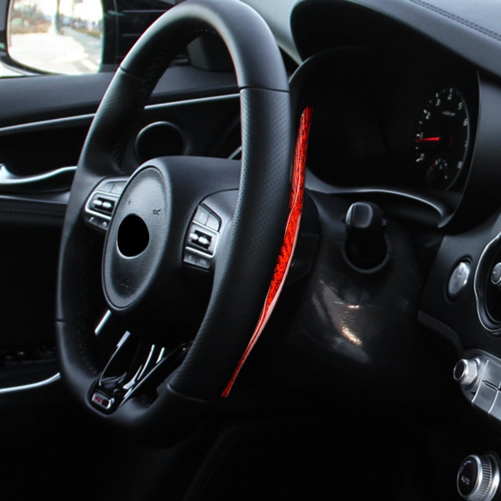 For KIA Stinger (CK) 2017-19 Red Carbon Steering Wheel Paddle Shifter Extension - detail view 5