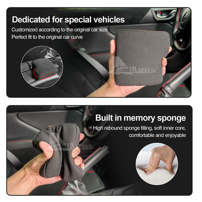 For Toyota GR86 Subaru BRZ 2021-23 Center Console Armrest Pad Suede Red Thread - FREE GIFT