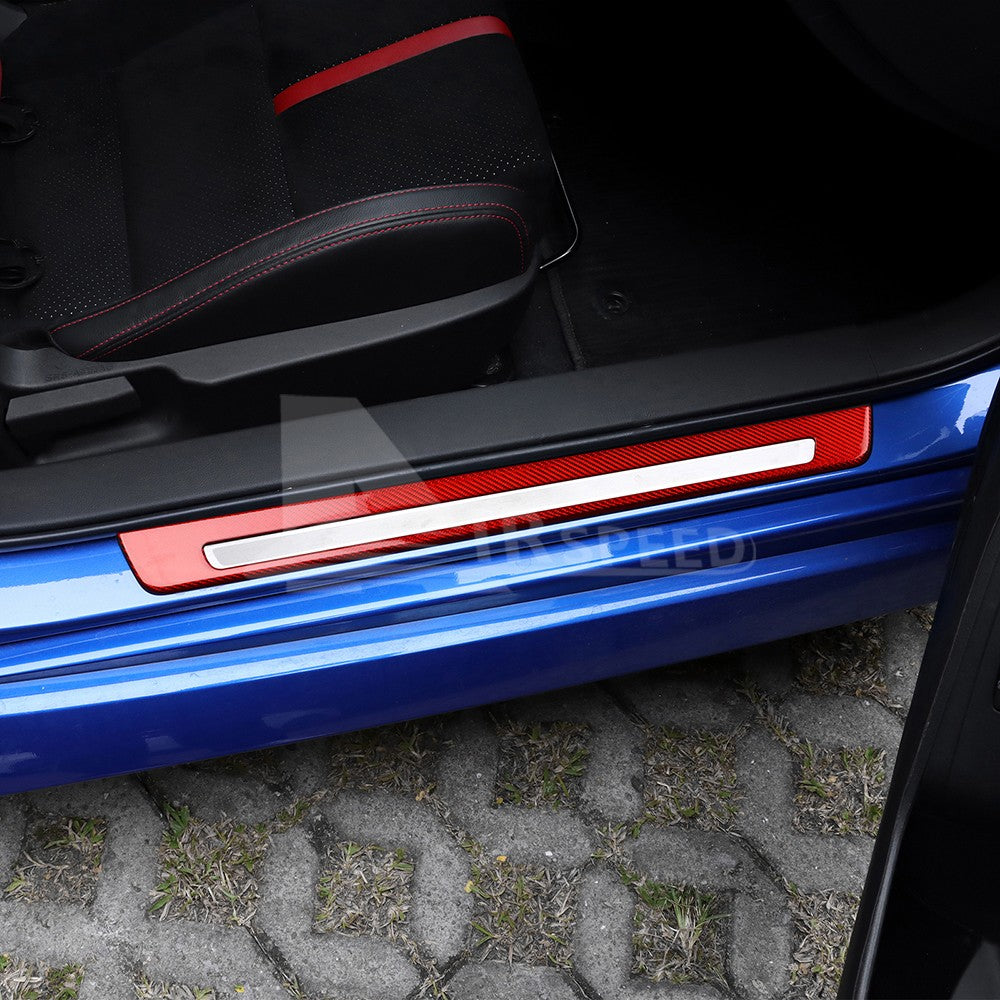 Door Sills Anti-Scratch Fit For Subaru BRZ GR86 2021-2023 REAL HARD Carbon Fiber - detail view 5