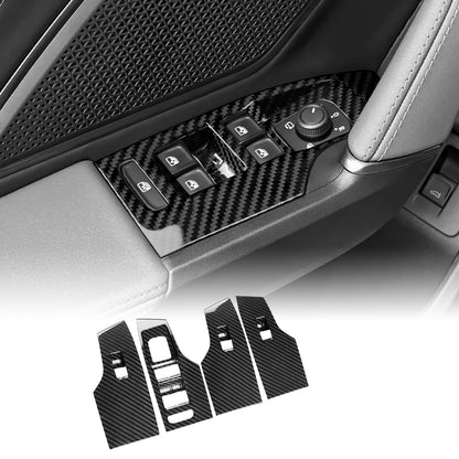 Car Door Window Lift Panel Cover Carbon Fiber for SEAT Ibiza Arona 2022-2026 - product view