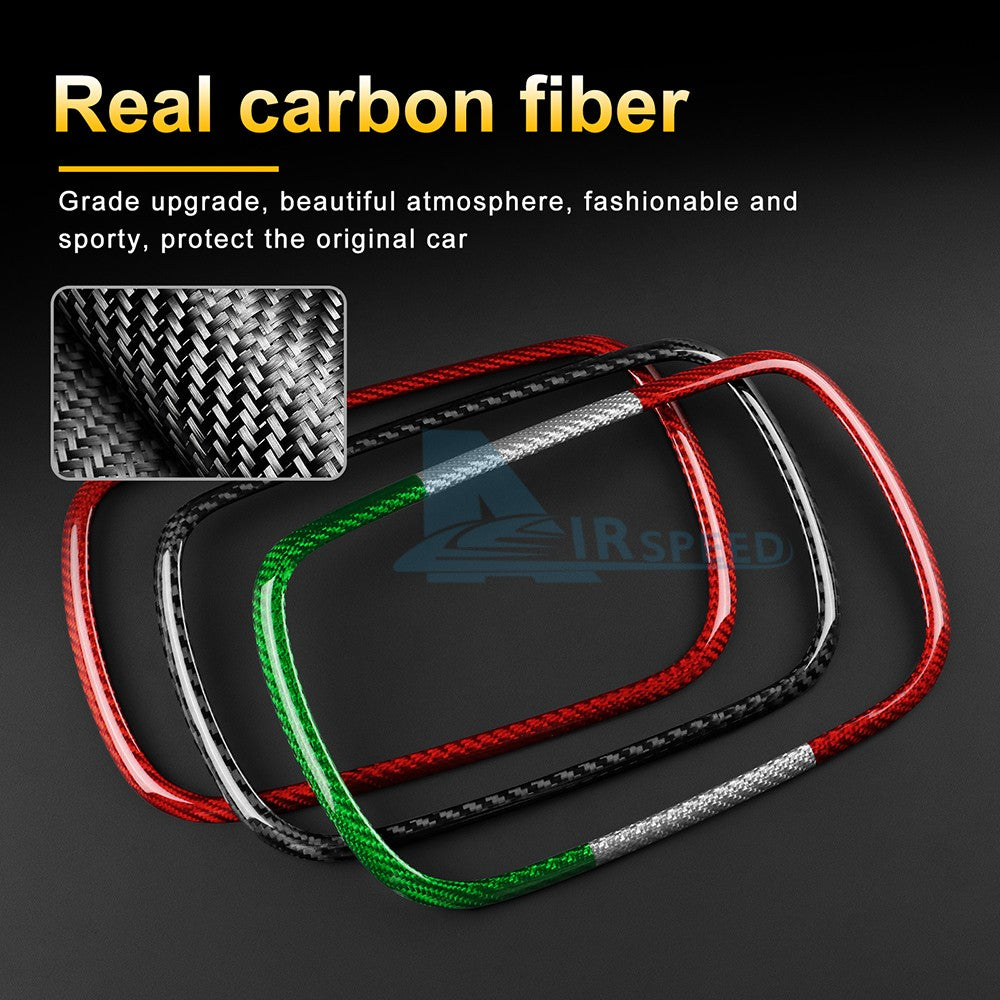 Car Center Navigation Frame Cover Carbon Fiber for FIAT 500 Abarth 595 2016-2024 - detail view 7