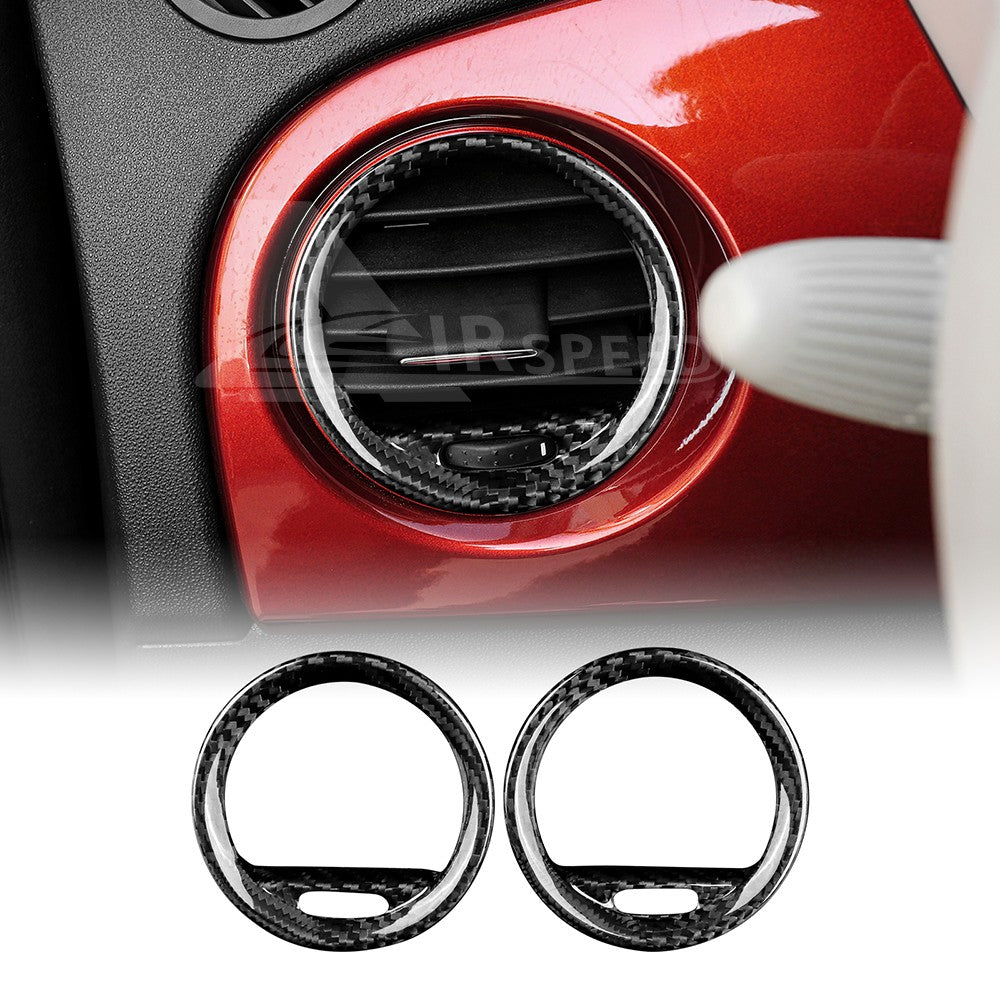 Car Center Side Air Outlet Frame Cover Black Carbon Fiber for FIAT 500 2008-2015 - product view