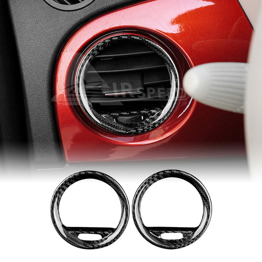 Car Center Side Air Outlet Frame Cover Black Carbon Fiber for FIAT 500 2008-2015 - product view