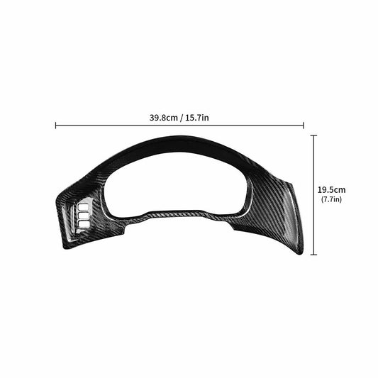 Speedometer Frame Cover REAL Carbon Fiber For Subaru BRZ Toyota 86 2012-2021 - detail view