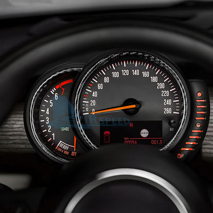 Black Speed Indicator Cover REAL HARD Carbon Fiber For Mini F54 F55 F56 F57 F60 - detail view 5
