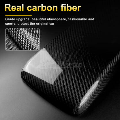 RRAL HARD Carbon Fiber Black Center Armrest Box Cover For Subaru WRX 2022-2023 - detail view 5