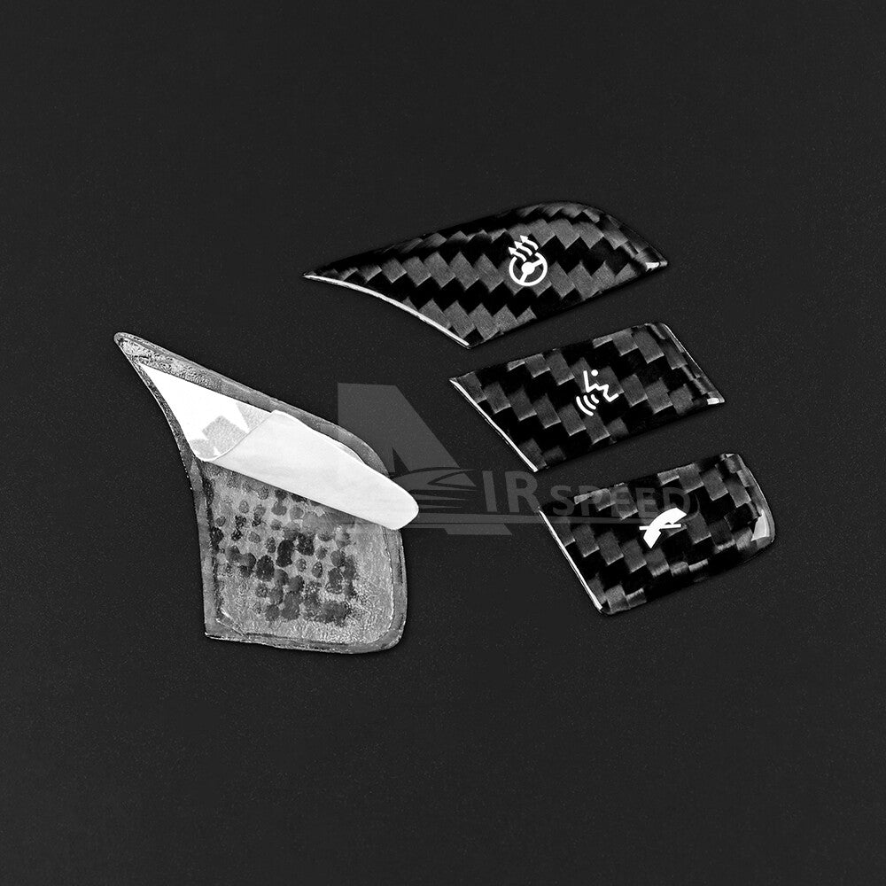 For Corvette C8 20-2023 Steering Wheel Switch Panel Cover REAL HARD Carbon Fiber