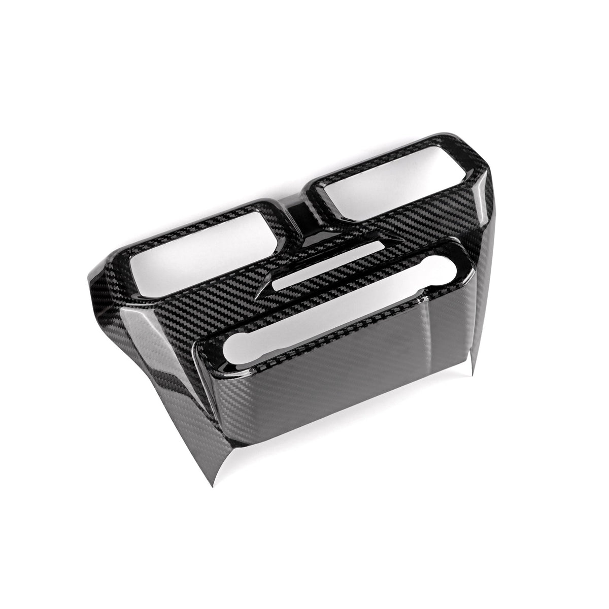 HARD Carbon Fiber Car Center Console Frame Cover Trim for Ford Mustang 2024-2027 - detail view 11
