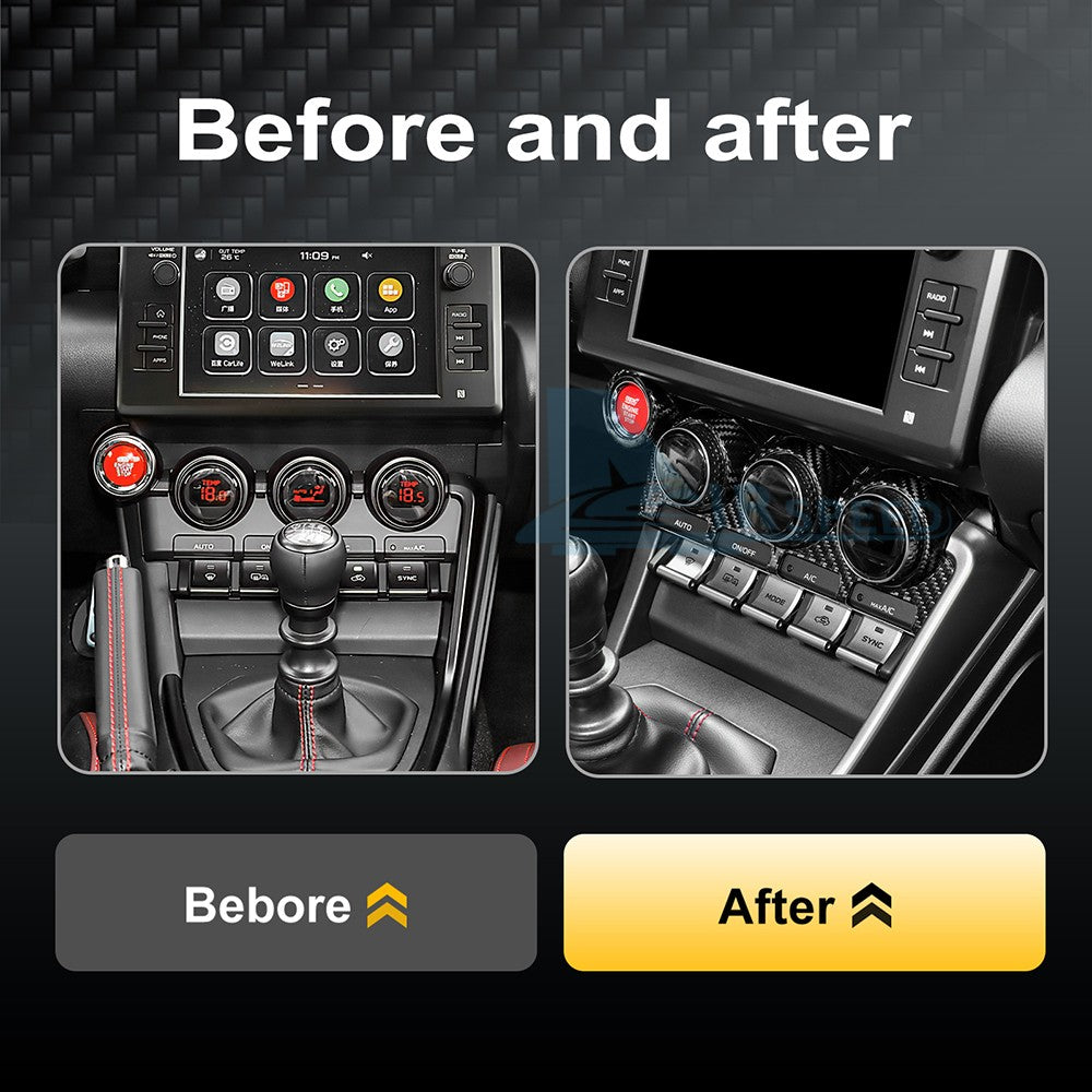 Air Conditioning Knob Button Frame Cover Hard Carbon Fiber for BRZ GR86 2021-25 - detail view 4