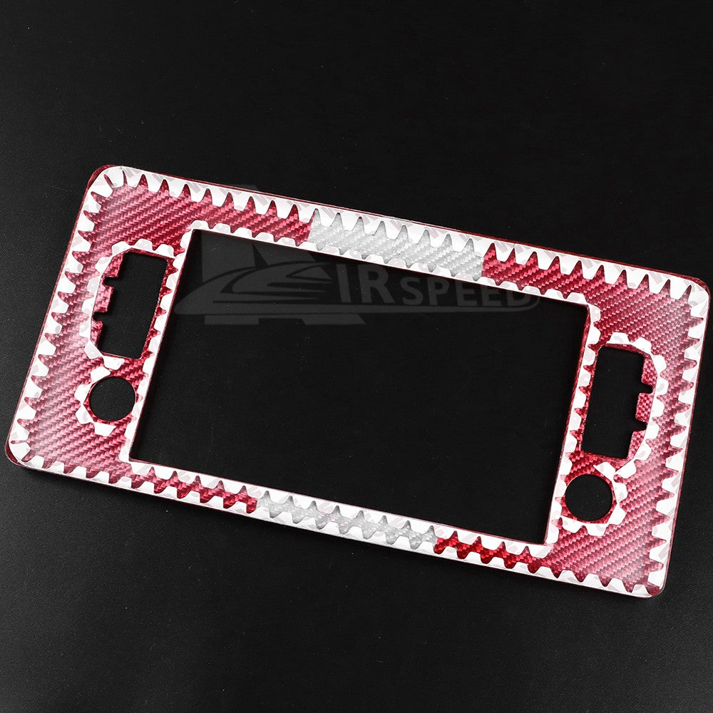 Center Screen Frame Cover Red Carbon Fiber For Toyota GR86 Subaru BRZ 2021-2025 - detail view 9