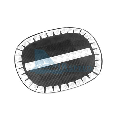 Black Real Hard Carbon Fiber Fuel Cap Panel Sticker for MINI F65 (2024-2025) - detail view 6
