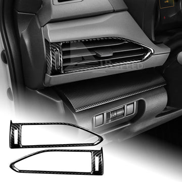 For Subaru Crosstrek 2024 Air Vent Outlet Cover REAL HARD Carbon Fiber BLACK