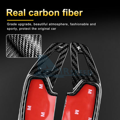For Ford Mustang 2024-2026 Steering Wheel Paddle Shifter Extension Carbon Fiber - detail view 5