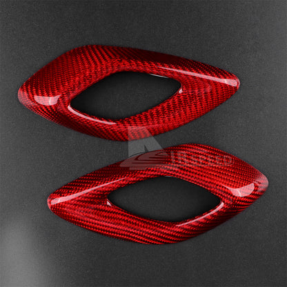 REAL HARD Carbon Fiber Red Door Handle Panel Cover For Chevrolet Camaro 16-2023