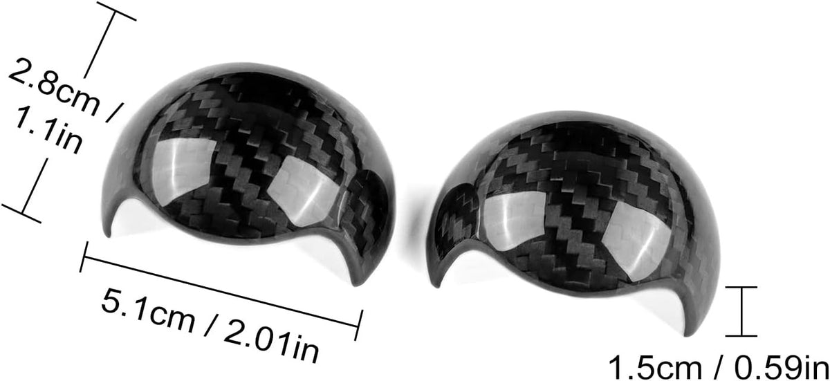 Hard Carbon Shift Knob 2Pcs For Ford Mustang Manual 15-23 Black - detail view 6