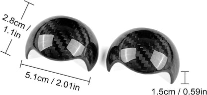 Hard Carbon Shift Knob 2Pcs For Ford Mustang Manual 15-23 Black - detail view 6