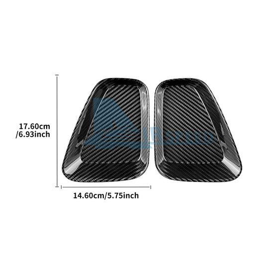 Real Hard Carbon Fiber Tail light Center Cover For Fiat 500 Abarth 595 695 17-23 - detail view