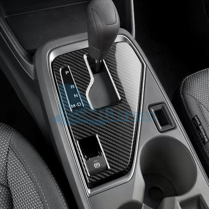 For Subaru Crosstrek 2024-25 BlACK REAL HARD Carbon Fiber Gear Shift Panel Cover - detail view 6
