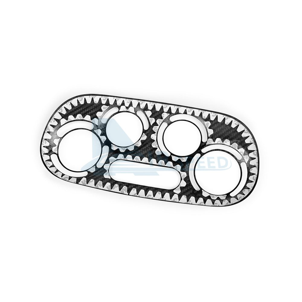 For FIAT 500 08-24 Abarth 595 695 12-24 Car Center AC Frame Cover Carbon Fiber - detail view 10