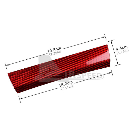 Air Conditioner Button Lower Cover Red Hard Carbon Fiber for BRZ GR86 2021-2025 - detail view